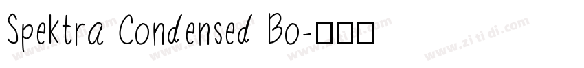 Spektra Condensed Bo字体转换